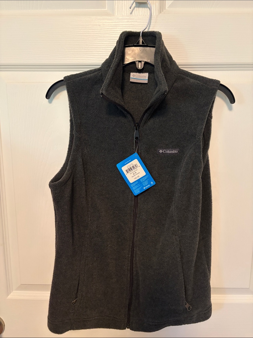 Columbia Charcoal Gray Full-Zip Fleece Vest